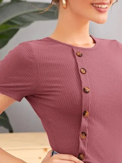 Blusa para dama color Palo Rosa oscuro