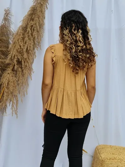 Blusa American Eagle para dama color camel