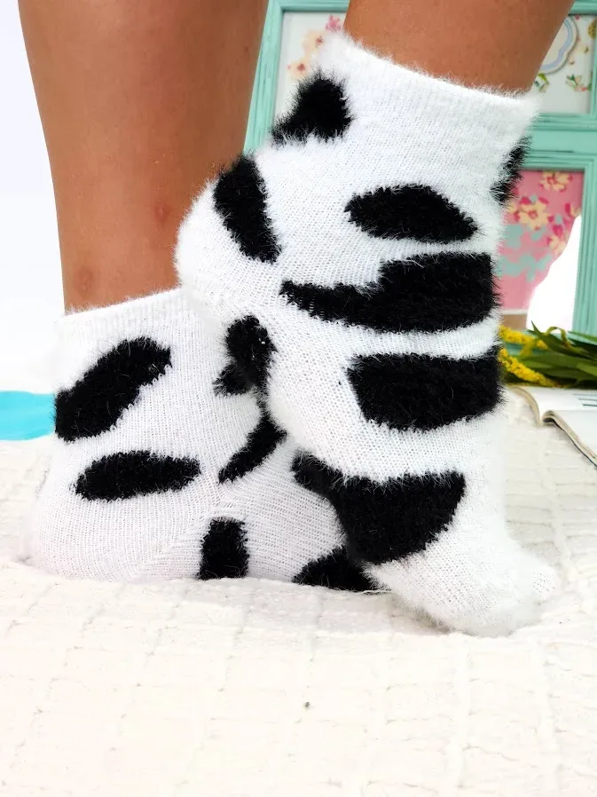 Medias con diseño de vaca