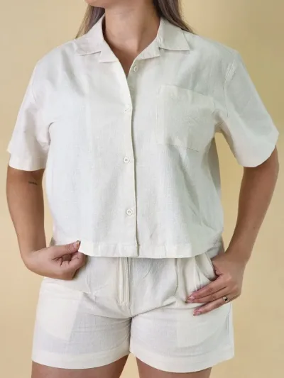 Camisa Estivaneli para dama BUW-24L-19889 COLOR BEIGE