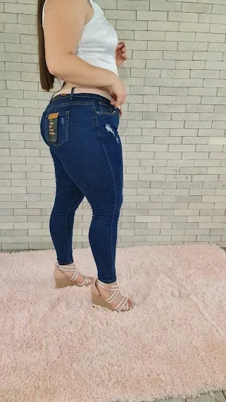 Jeans para dama plus size Almost Perfect AP-2203M color azul