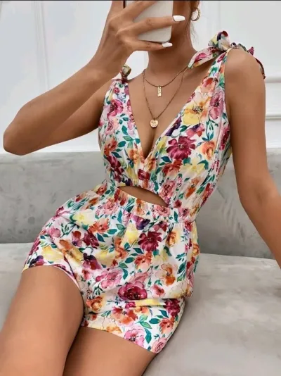 Enterizo para dama diseño floral