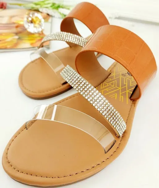 Sandalias para dama color camel
