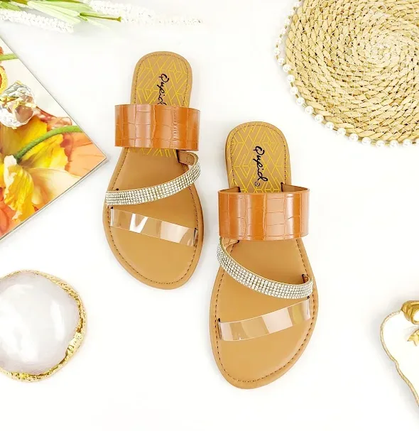 Sandalias para dama color camel