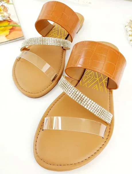 Sandalias para dama color camel
