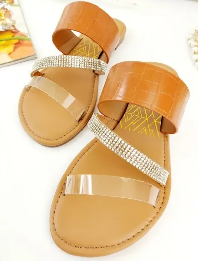 Sandalias para dama color camel