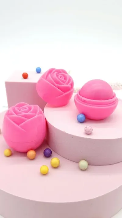 Bálsamo labial para dama aroma a rosas
