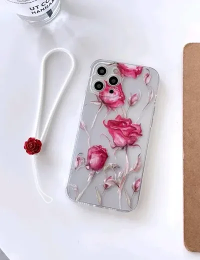 Estuche para celular diseño de rosas Iphone 11