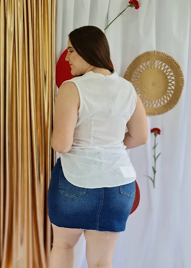 Blusa Cotton Natural para dama color blanco