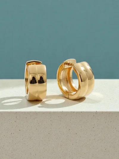 Argollas acero inoxidable textura línea #COLOR DORADO