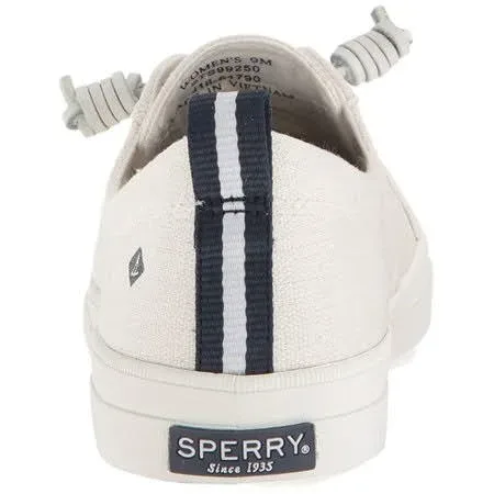 Tenis Sperry para dama color blanco hueso Crest Vibe Linen White Sts99250