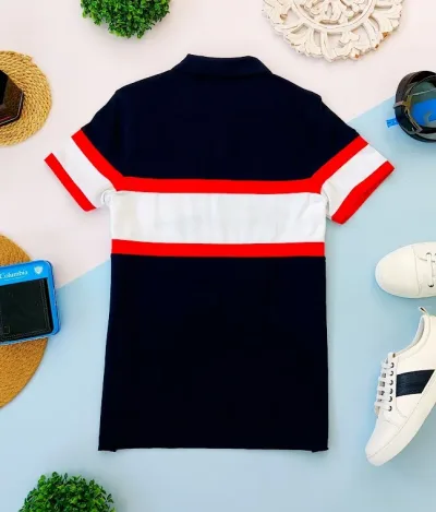 Camiseta Tommy Hilfiger para caballero color blanco, azul y rojo