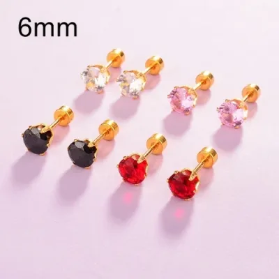 Set de aretes de acero inoxidable