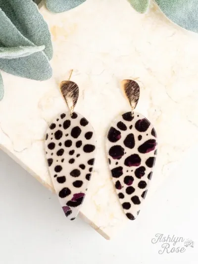 Aretes fantasía estilo animal print
