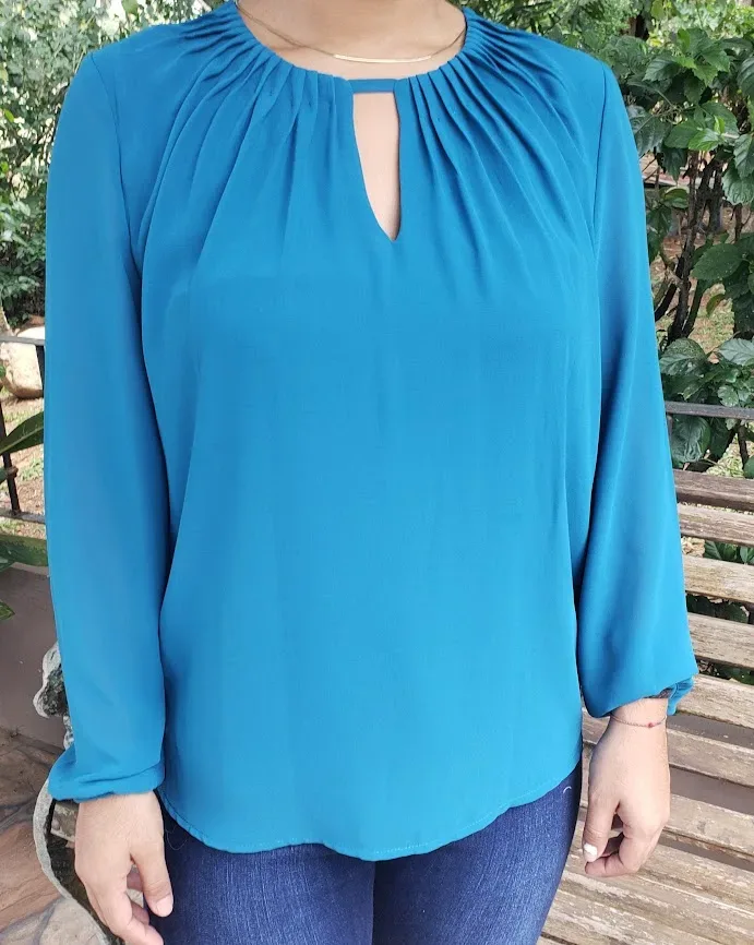 Blusa Naked Zebra para dama color turquesa