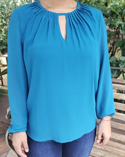 Blusa Naked Zebra para dama color turquesa