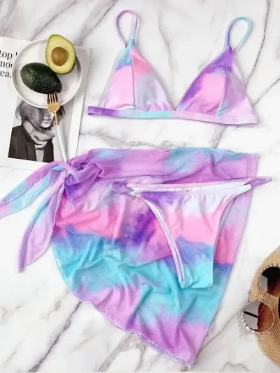 Vestido de baño para dama en tonos pastel