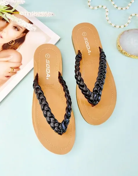 Sandalias para dama color negro y camel