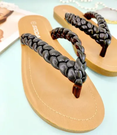 Sandalias para dama color negro y camel