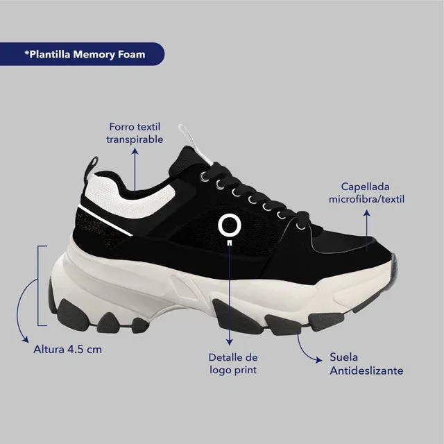 Tenis Promise Cairo Black para dama