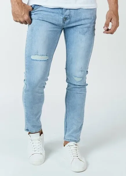 Jeans Hummer para caballero color celeste  H221013104A