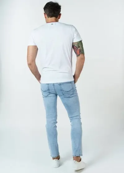 Jeans Hummer para caballero color celeste  H221013104A