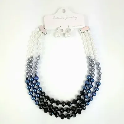Collar para dama multicolor de fantasía fina