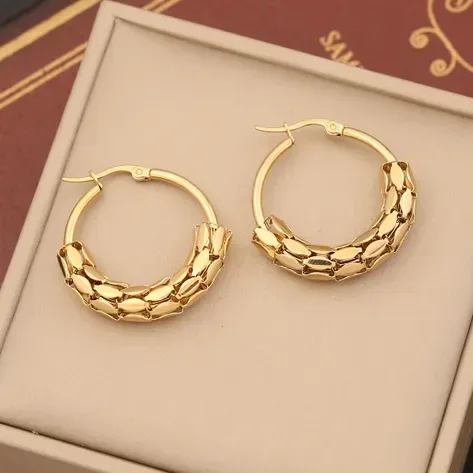 Argollas acero inoxidable para dama