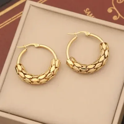 Argollas acero inoxidable para dama