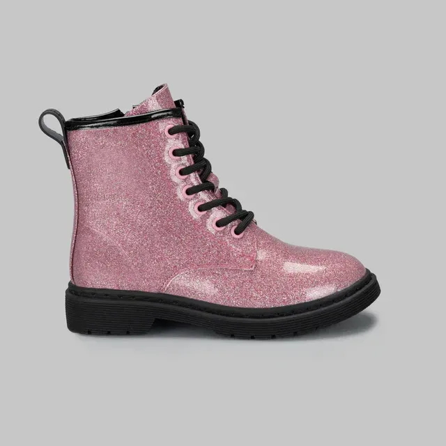Botines Coral Delila Pink Glitter para niña