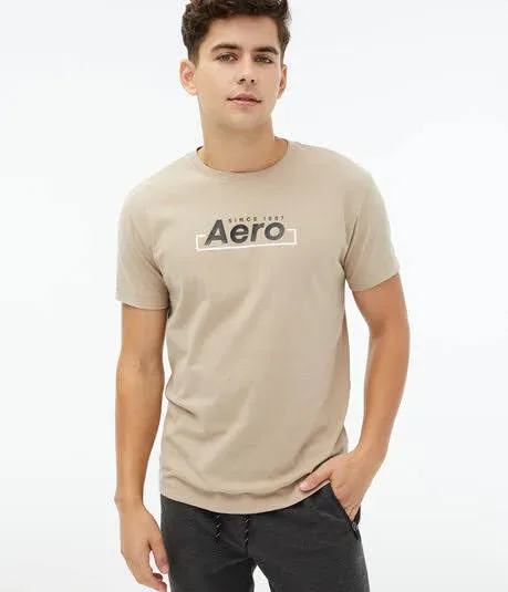 Camiseta  Aereopostal para caballero color beige