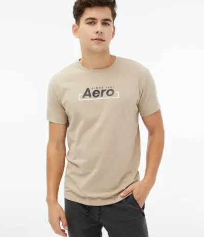 Camiseta  Aereopostal para caballero color beige