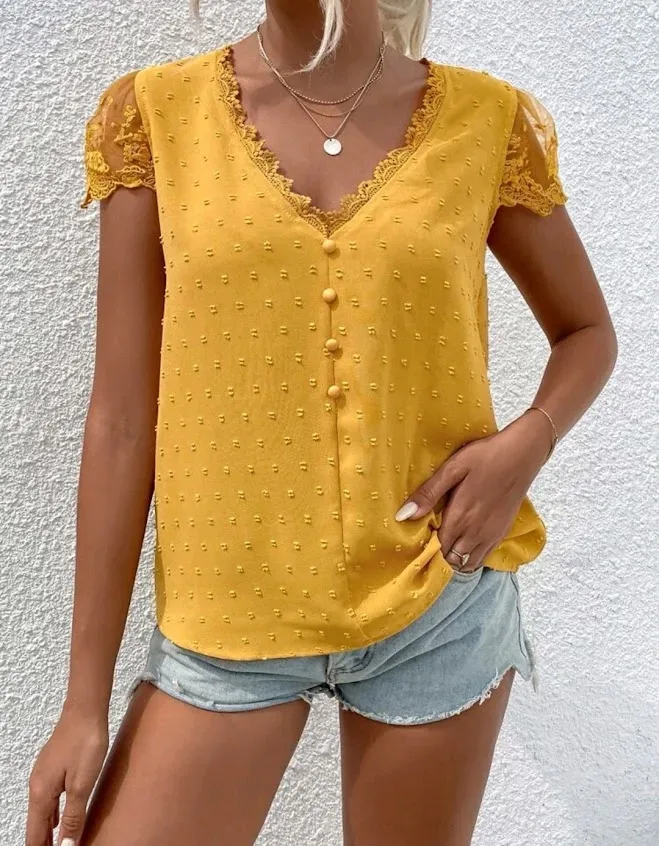 Blusa para dama color mostaza