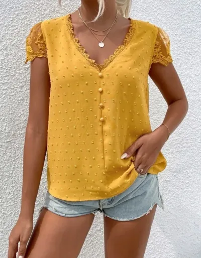 Blusa para dama color mostaza