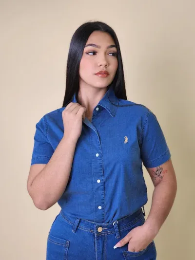 Camisa Cambridge Polo Club para dama CP-24-113684L COLOR AZUL