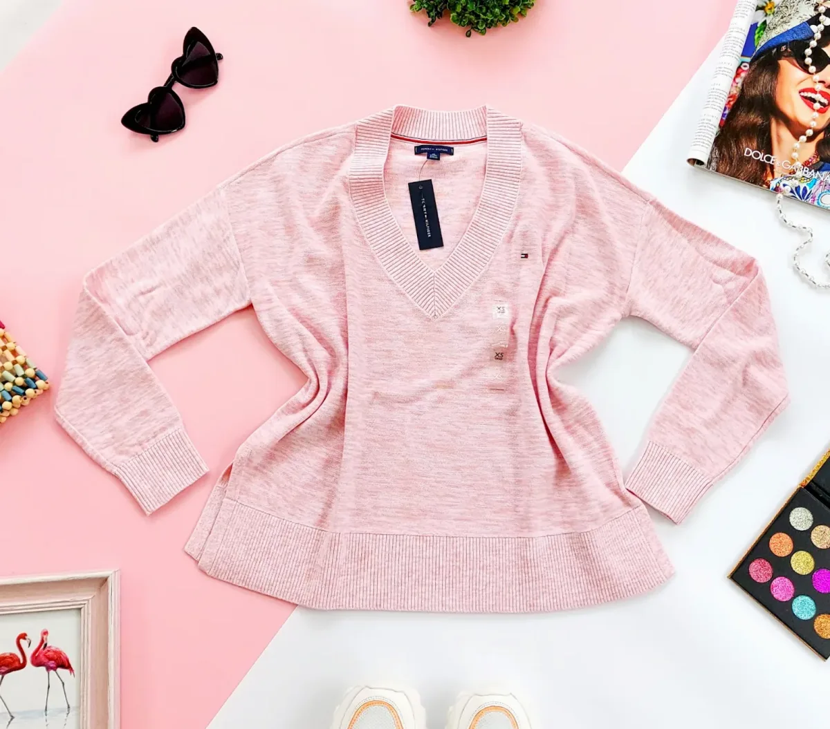 Sueter Tommy Hilfiger para Dama color rosado salmon