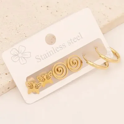 Set de aretes de Acero Inoxidable para Dama