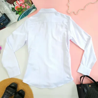 Camisa manga larga Cambridge Polo Club para dama, color Blanco.