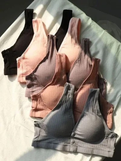 Set de 5 sujetadores para lactancia multicolores