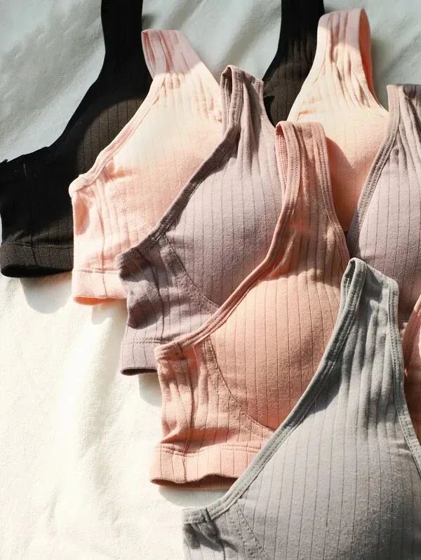 Set de 5 sujetadores para lactancia multicolores