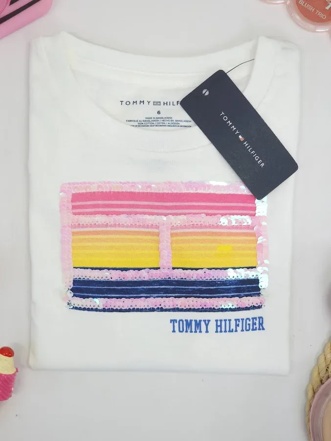 Camiseta Tommy Hilfiger para niña color blanco