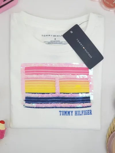 Camiseta Tommy Hilfiger para niña color blanco