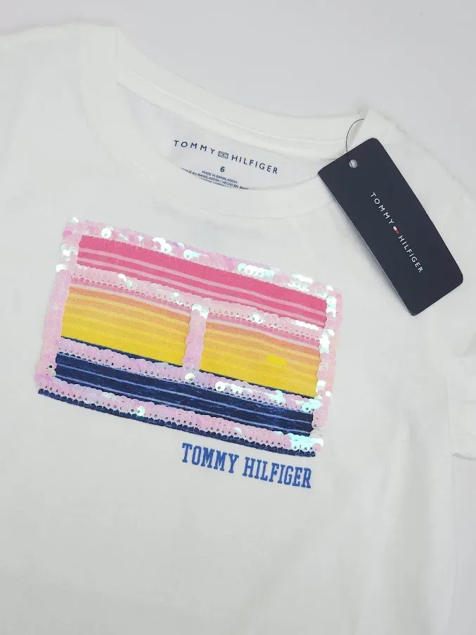 Camiseta Tommy Hilfiger para niña color blanco