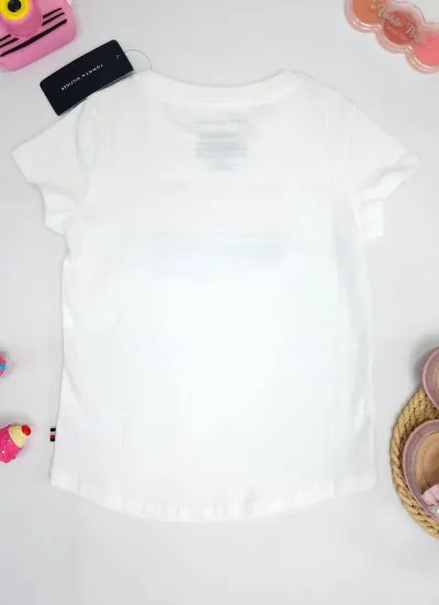 Camiseta Tommy Hilfiger para niña color blanco