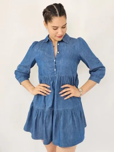 Vestido Tommy Hilfiger color azul para dama