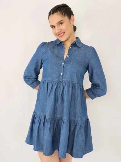 Vestido Tommy Hilfiger color azul para dama