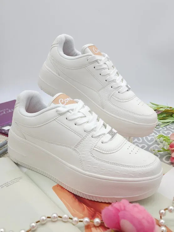 Tenis Coral para dama color blanco Deja Vu White Tex