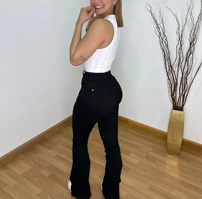 Jeans para dama SHUGAR SR-13112  color negro