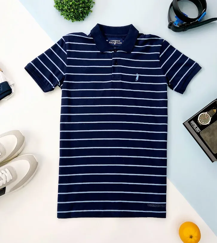 Camiseta Cambrige Polo Club para Caballero diseño a rayas