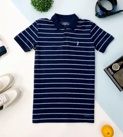 Camiseta Cambrige Polo Club para Caballero diseño a rayas